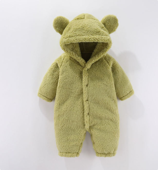 Mini Mode - Fleece Romper - med huva
