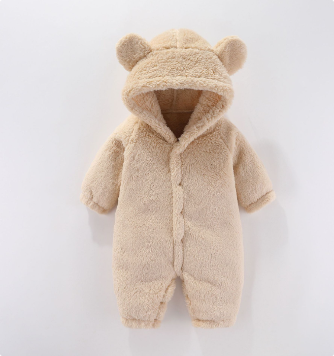 Mini Mode - Fleece Romper - med huva