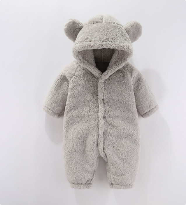 Mini Mode - Fleece Romper - med huva