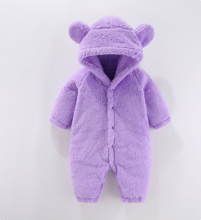 Mini Mode - Fleece Romper - med huva