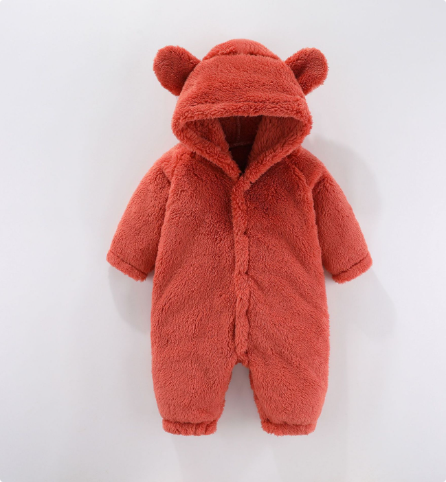 Mini Mode - Fleece Romper - med huva