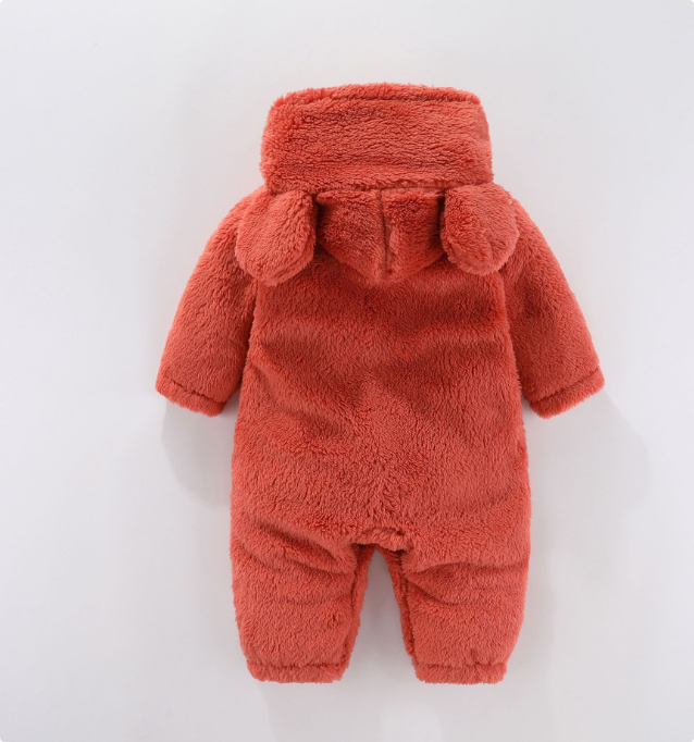 Mini Mode - Fleece Romper - med huva