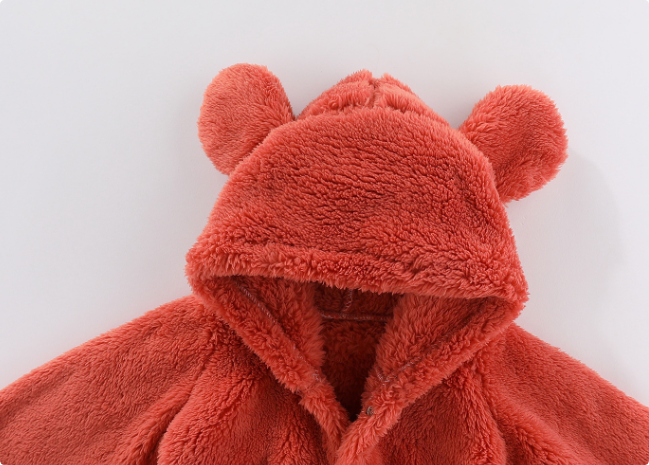 Mini Mode - Fleece Romper - med huva