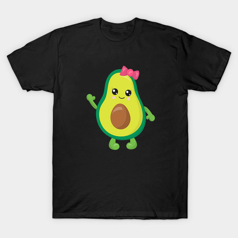Mini Mode - Matcha med familjen - Avocado T-shirt Svart