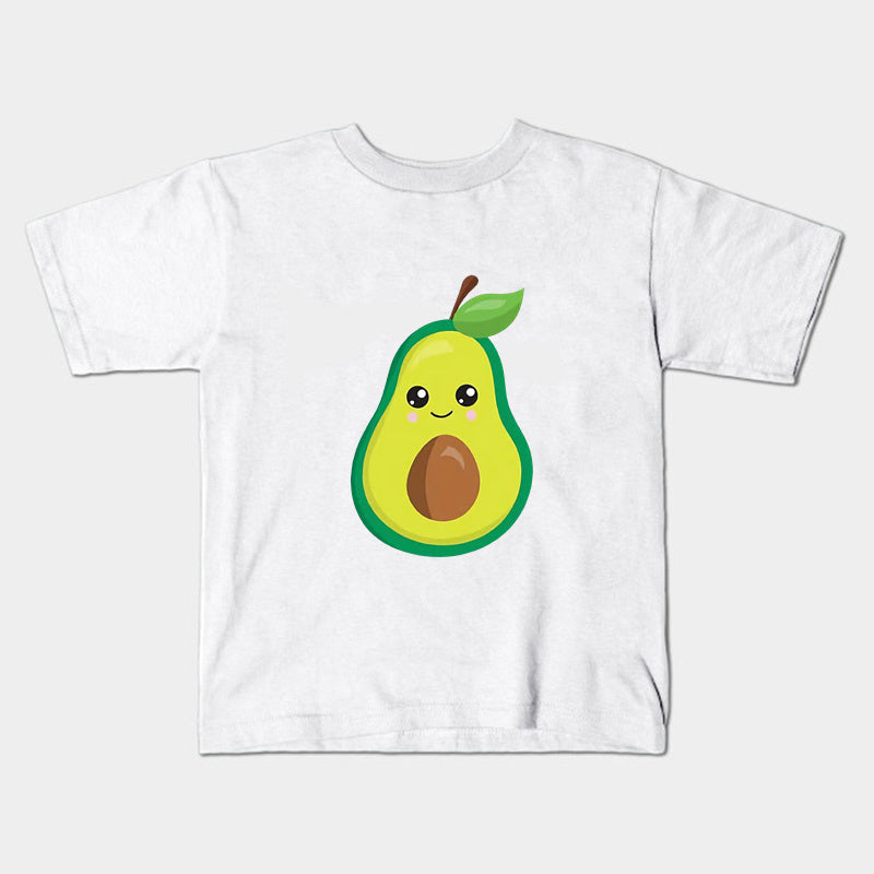 Mini Mode - Matcha med familjen - Avocado T-shirt Vit