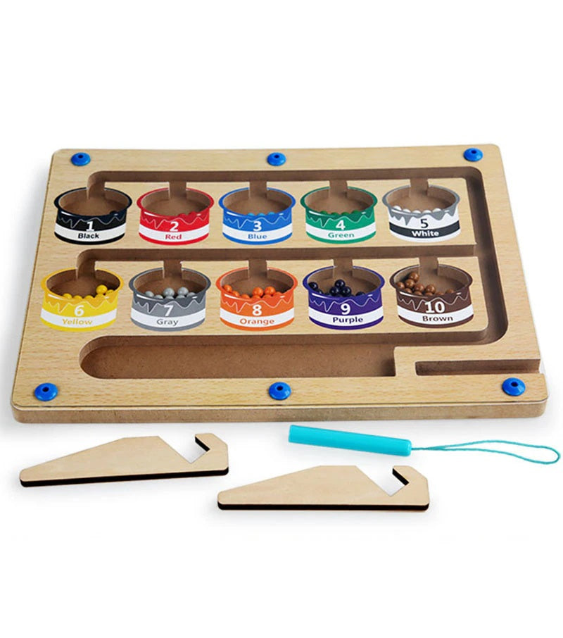 Magnetisk labyrint – sorteringstavla med magneter