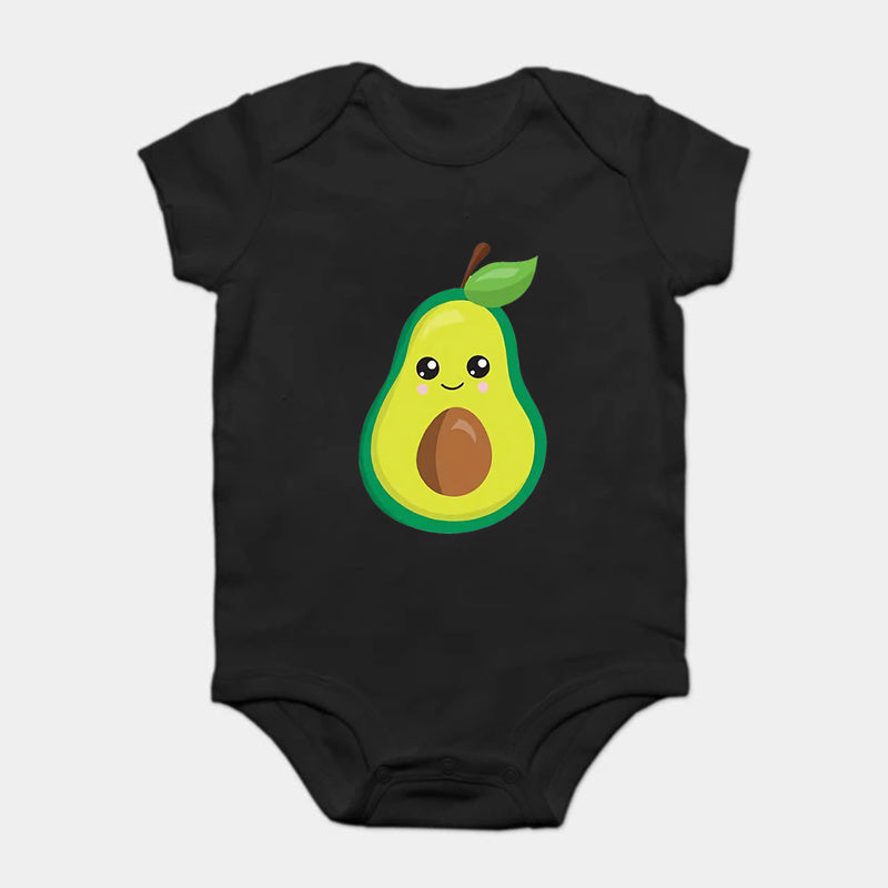 Mini Mode - Matcha med familjen - Avocado T-shirt Svart