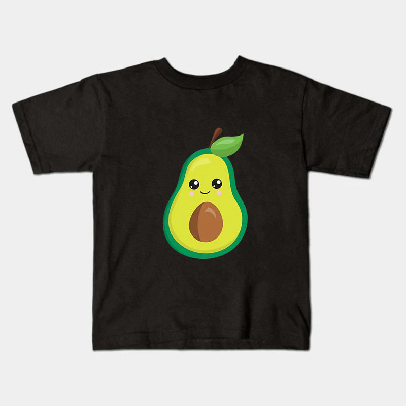 Mini Mode - Matcha med familjen - Avocado T-shirt Svart