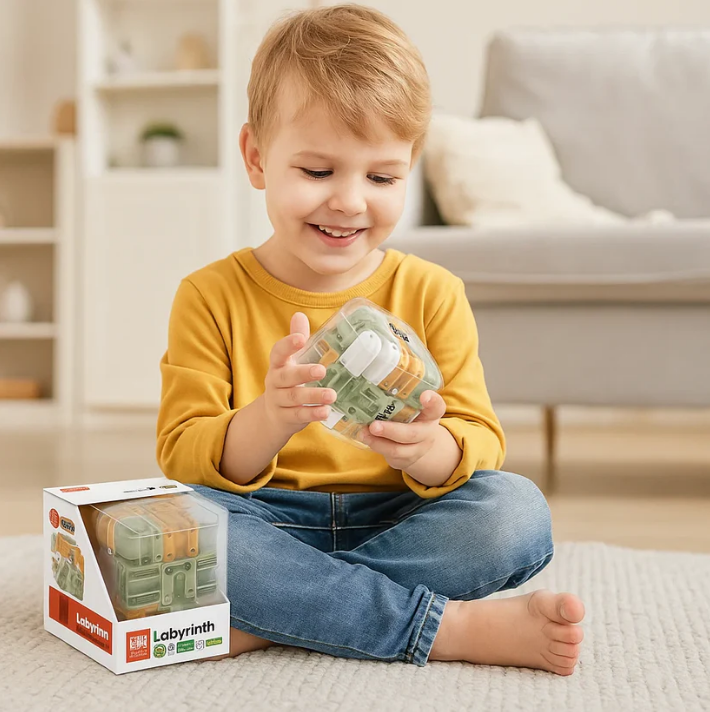Labyrint Cube – Mindre stress, mer fokus  – Kubpussel leksak