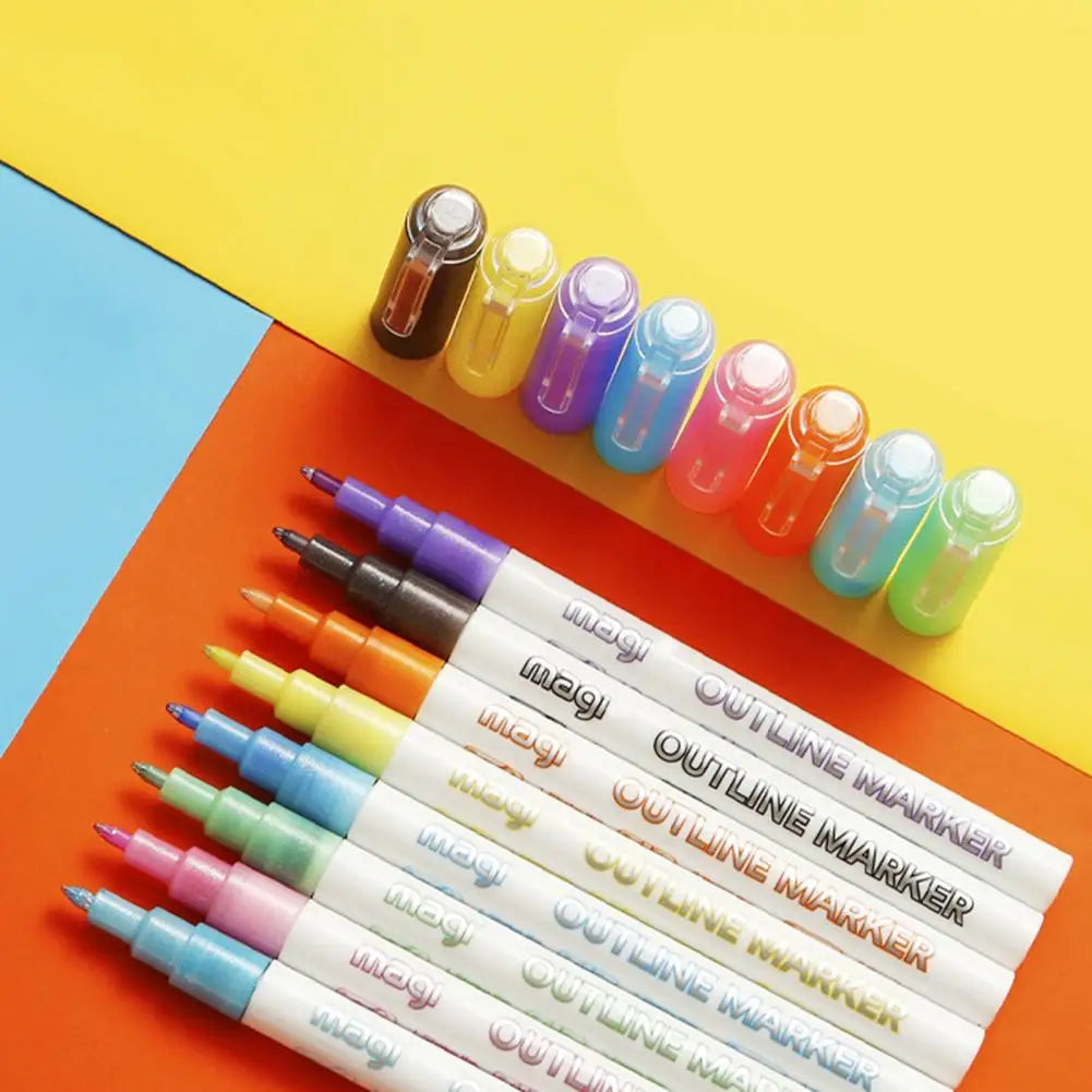 FluoroSketch Markers™ - Glödande kreativitet - Färgglada märkpennor