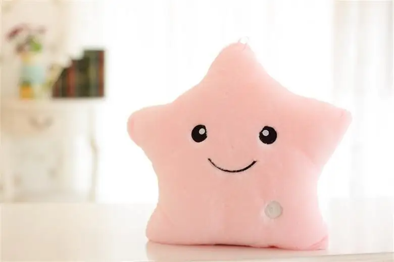 Glow Star Pillow – Stjärnglädje i sängen - självlysande gosedjurskudde