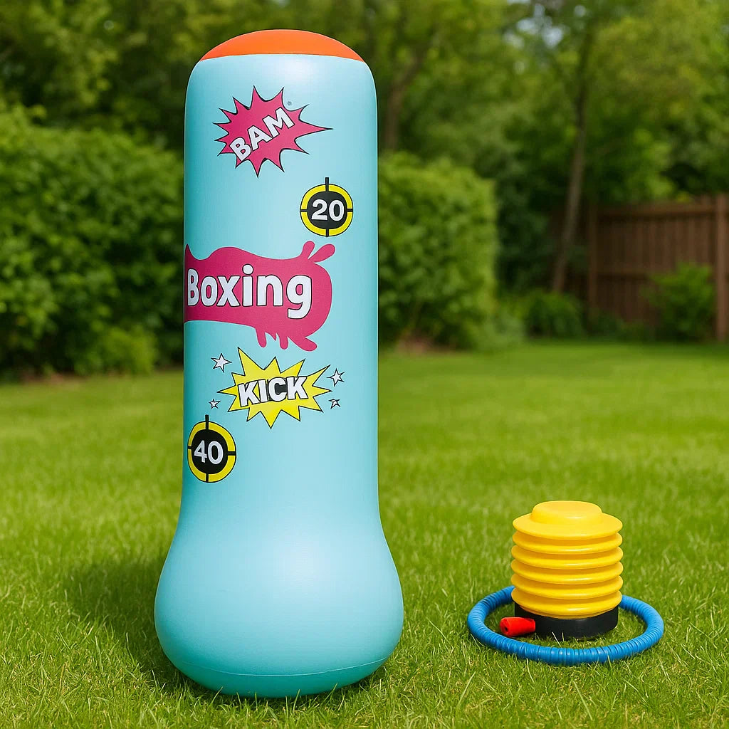 BoxBuddy™  – Roligt & Aktivt – Uppblåsbar Boxningssäck med Handskar
