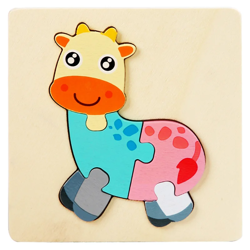 3D Wooden Puzzle™ - Lekfullt djuräventyr - Jigsaw pussel