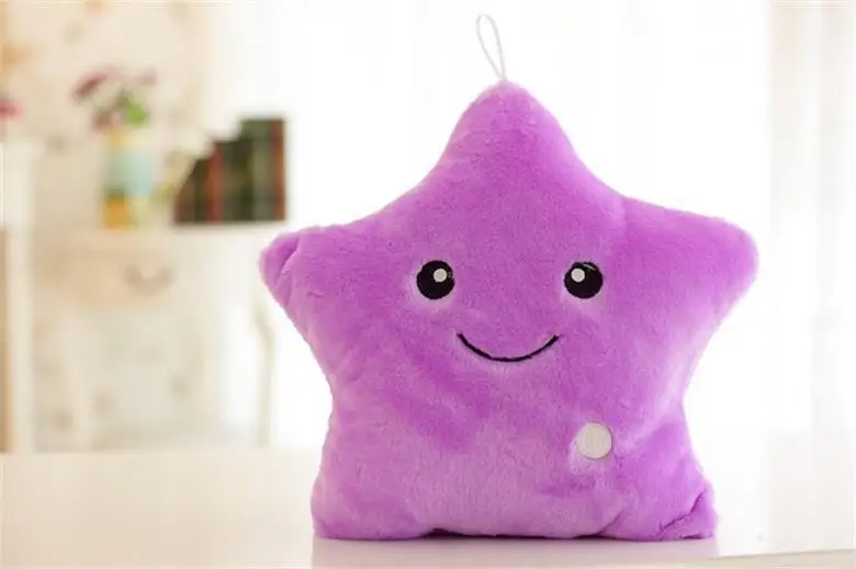 Glow Star Pillow – Stjärnglädje i sängen - självlysande gosedjurskudde