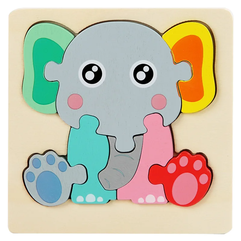 3D Wooden Puzzle™ - Lekfullt djuräventyr - Jigsaw pussel