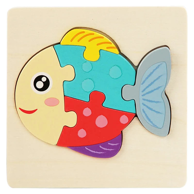 3D Wooden Puzzle™ - Lekfullt djuräventyr - Jigsaw pussel