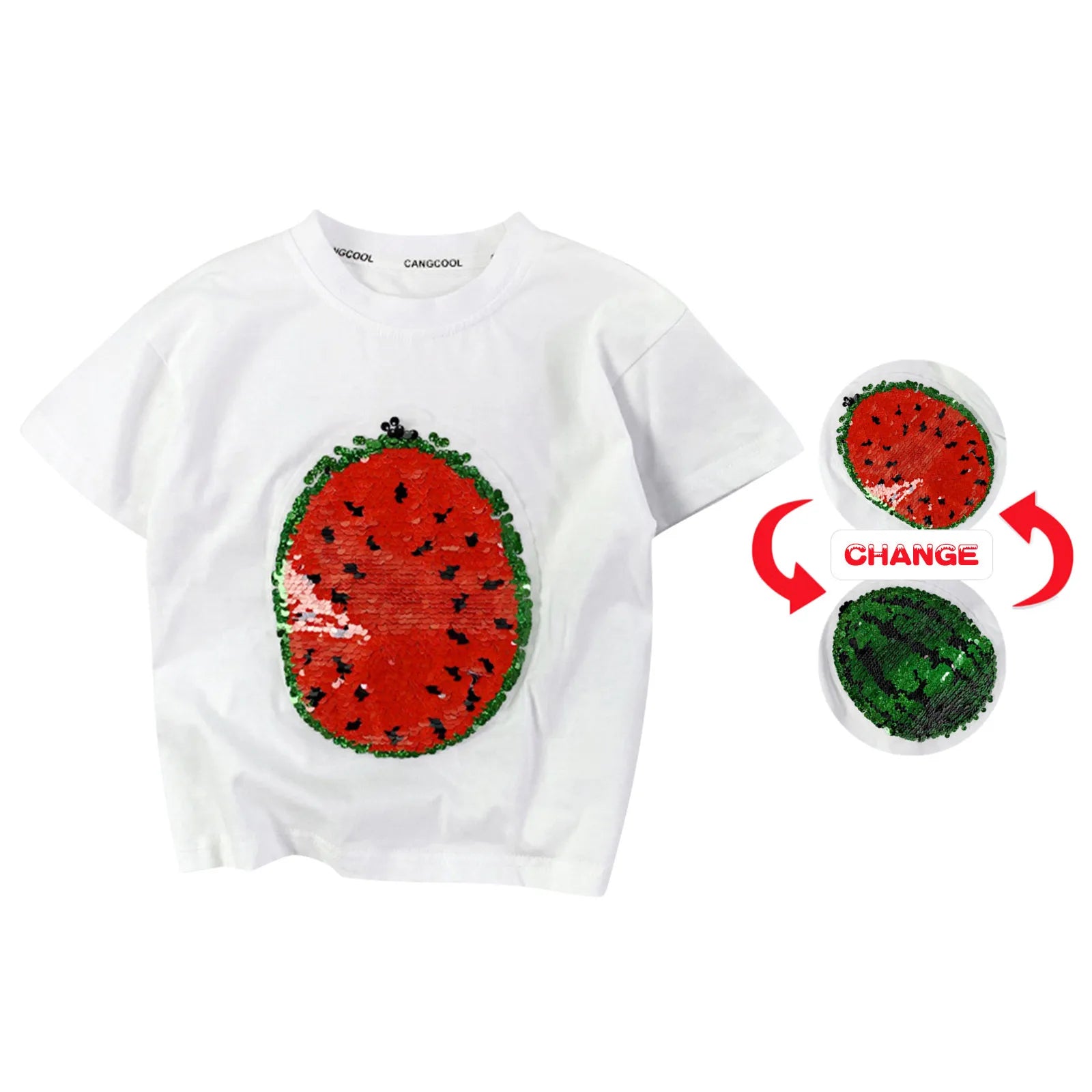 Mini Mode - Glittra & förvandla- T-shirt med vattenmelon
