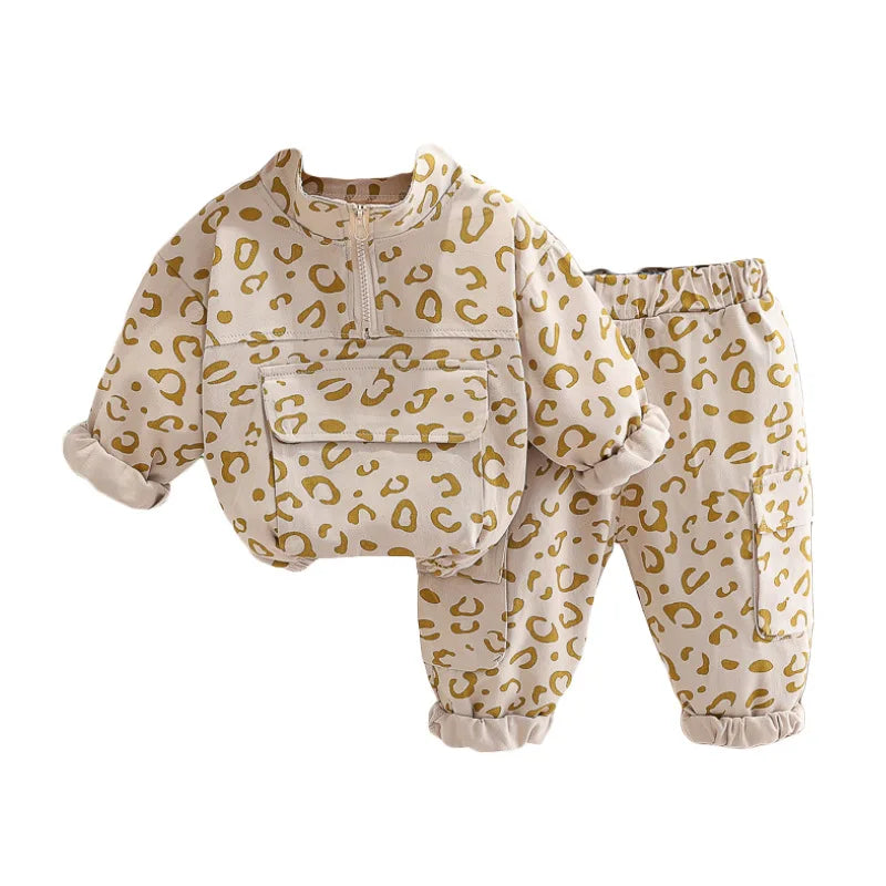 Mini Fashion™ - Coolt leopardtryck  - 2-delat klädset