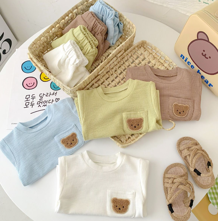 Mini Mode - Söt björndesign - Sommaroutfit