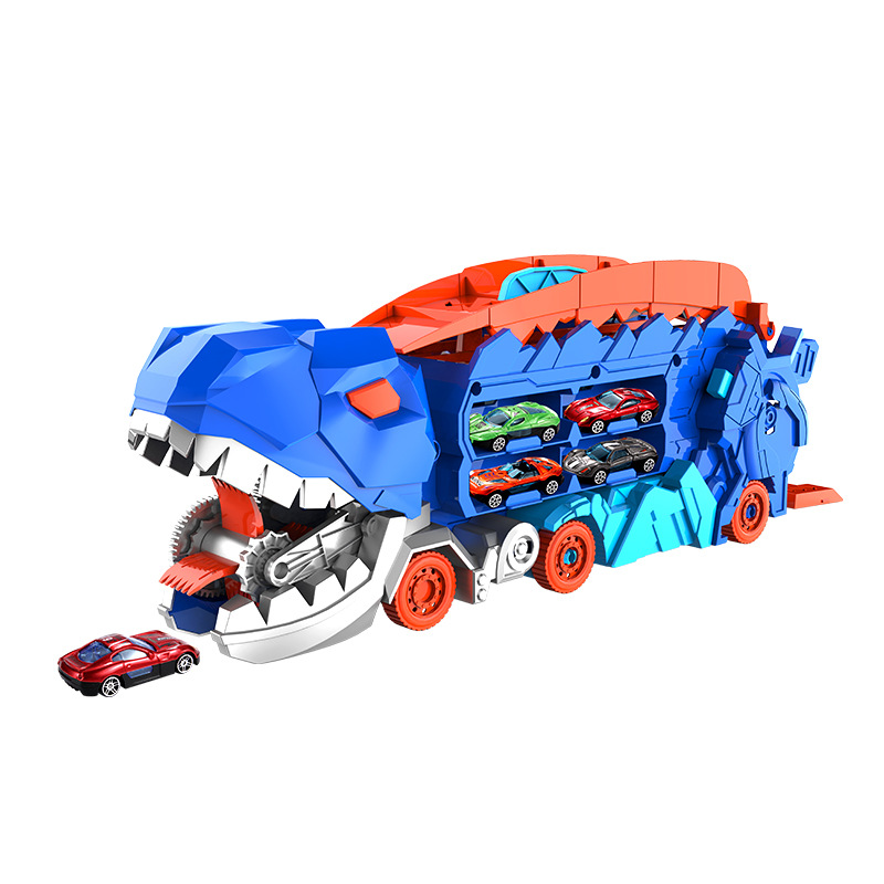 DinoRacer™ Garage – Dinosaurie Biltransport med Launcher &  Bilar