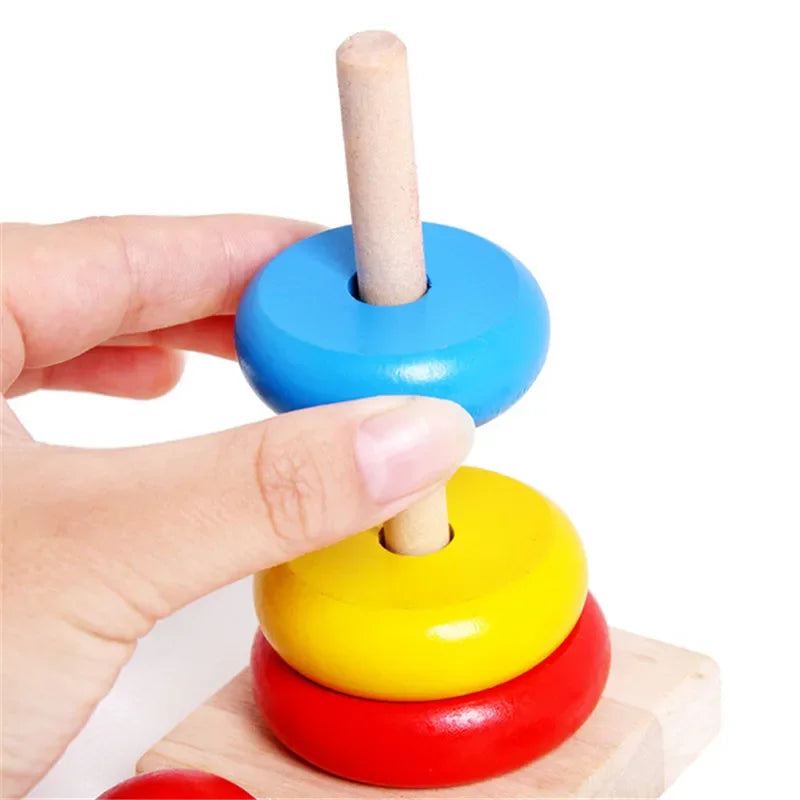 Rainbow Stacker – Färgglad tornlek – Trästapeltorn