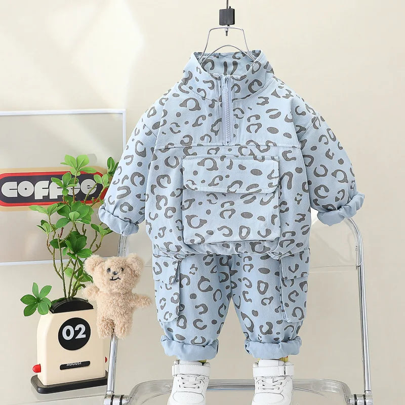 Mini Fashion™ - Coolt leopardtryck  - 2-delat klädset