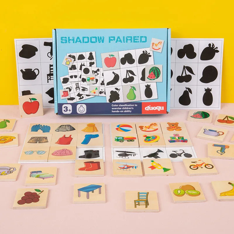 Shape Match Pussel – Hitta skuggan - sorteringspussel i trä