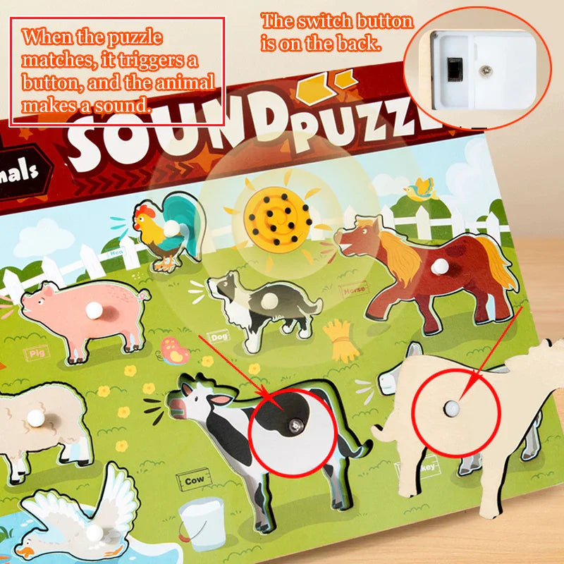 Sound Matching Spel – Hör & Upptäck – Pedagogiskt pussel