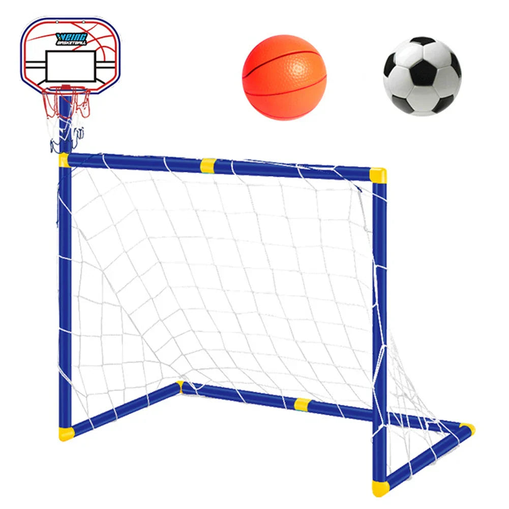 Kids Boll Spel - Dubbel spelglädje – fotbolls- och basketbollsset