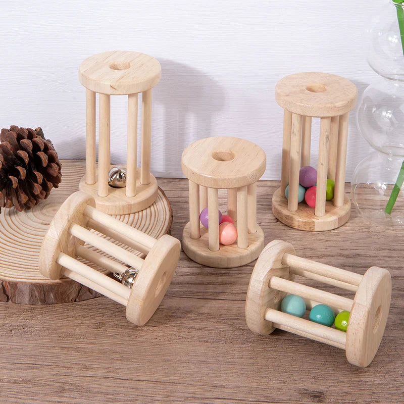 Music Rattle –  Merry Roll bur – Skallra leksaker av trä