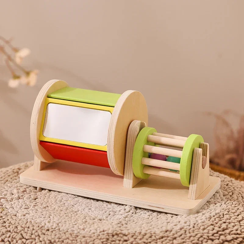 Sensory Drum – Färgläggnings- och formningsspel - Montessorileksaker i trä