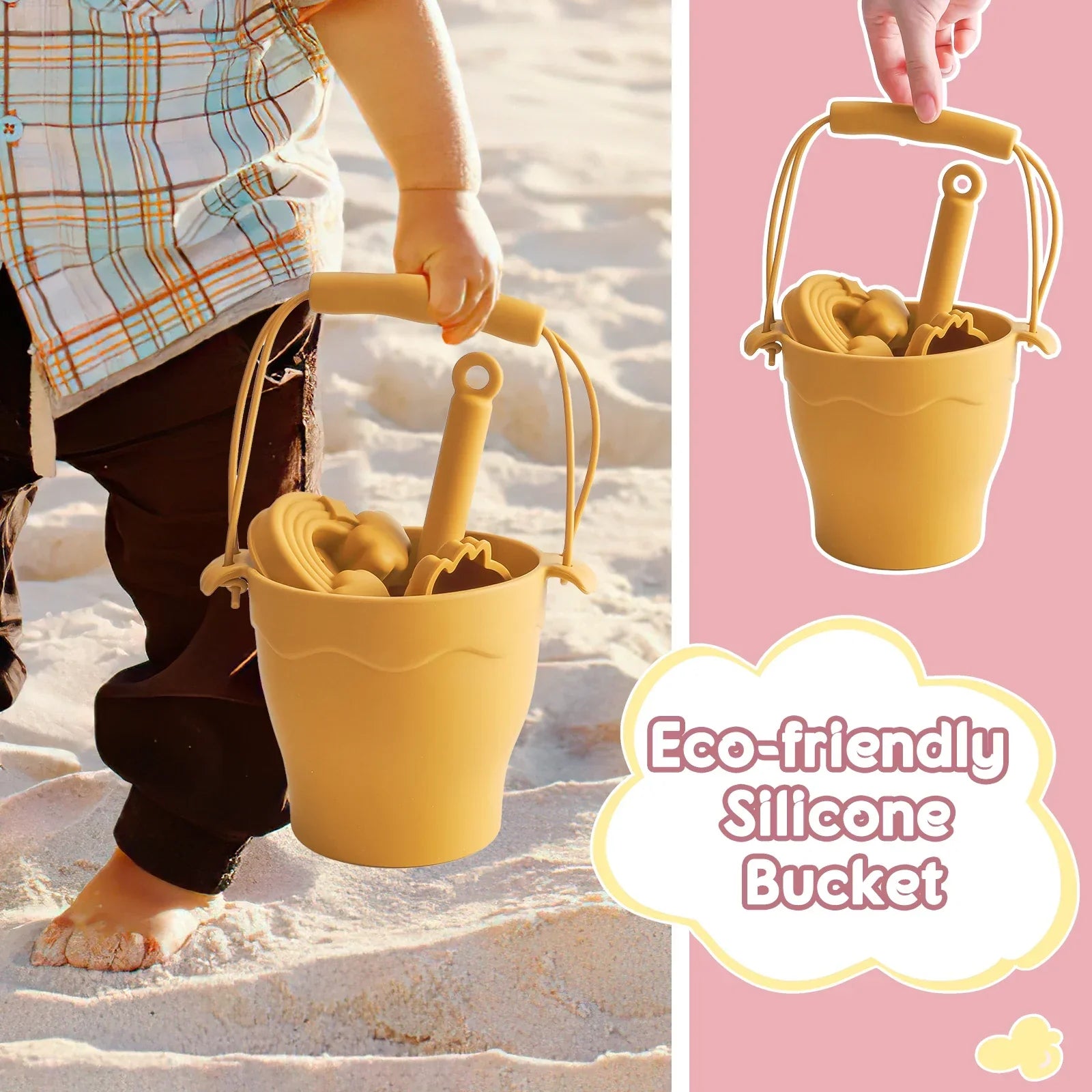 Silicone Beach Set - Sandäventyr med strandhink - Strandset i silikon