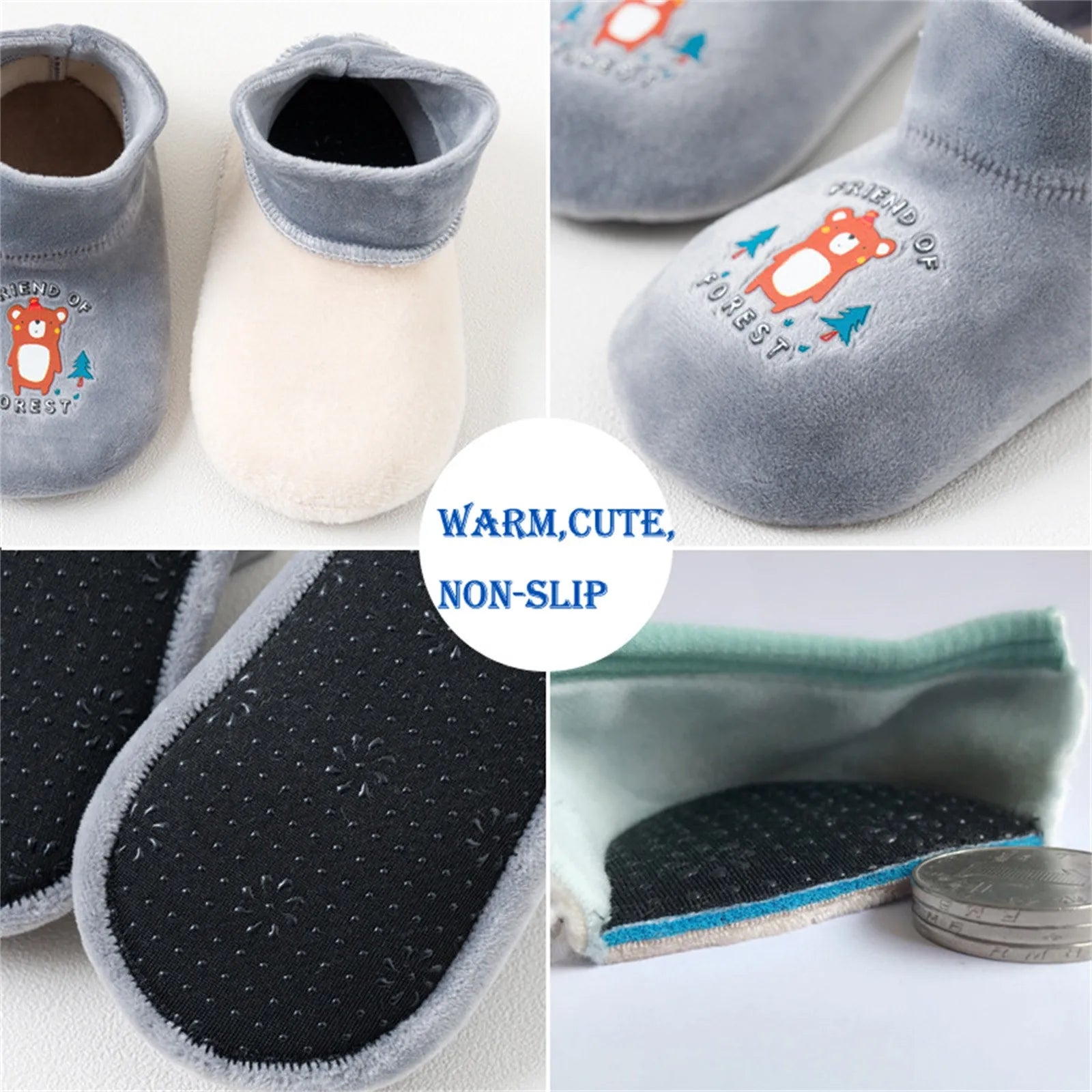 Mini Mode - Halkfri design - Strumpskor för barn
