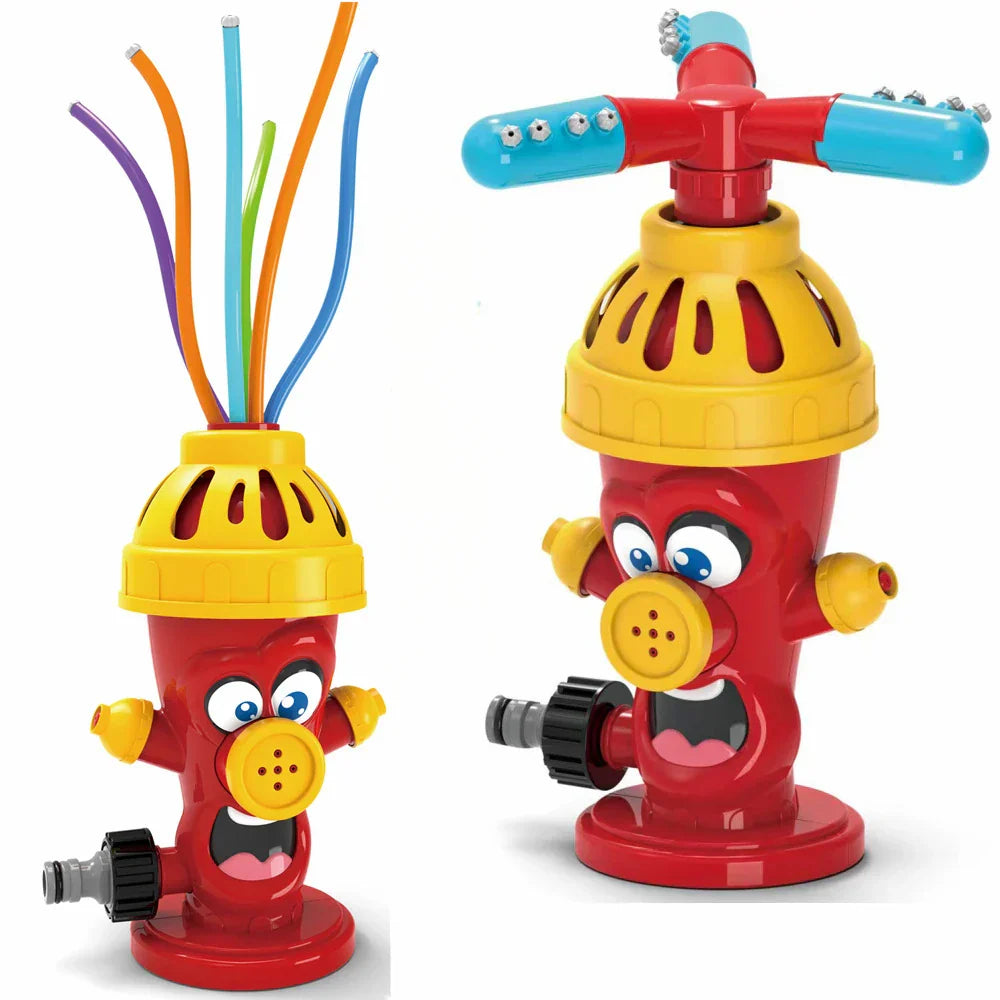 Cartoon Hydrant - Vattenfest i trädgården - Lekfull fontän