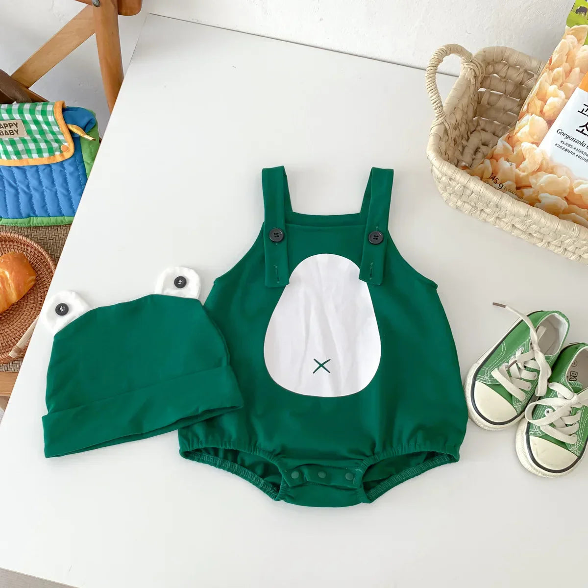 Mini Mode - Mjuk och bekväm - Bodysuit med groda