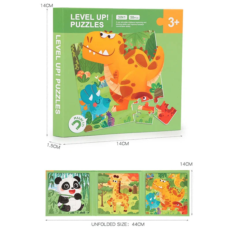 Magnetisk Pussel Bok – Djurvänner Kul – Magnetisk pusselbok