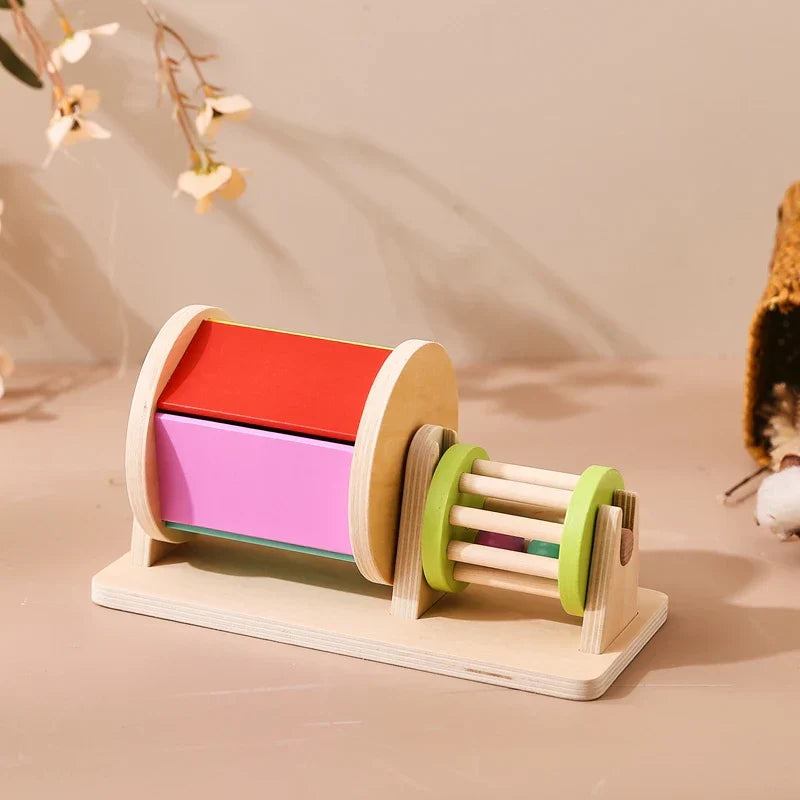Sensory Drum – Färgläggnings- och formningsspel - Montessorileksaker i trä
