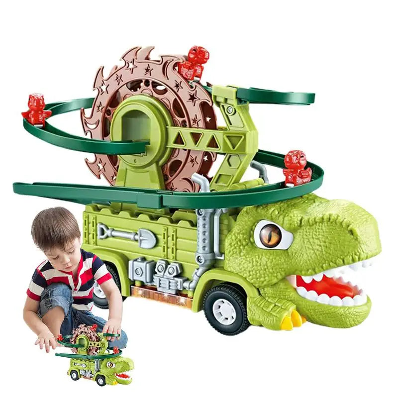 Dino Slide Lastbil - Klättra och tävla med dinosaurier! - Dinosaurielastbil