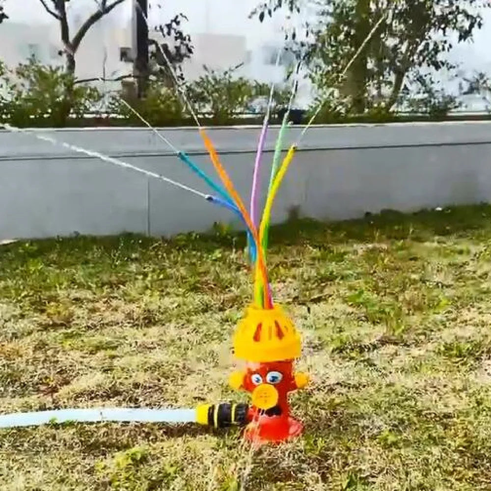 Cartoon Hydrant - Vattenfest i trädgården - Lekfull fontän