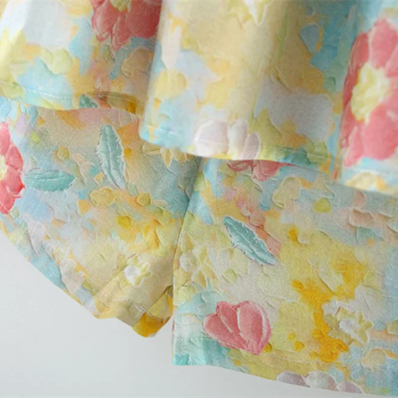 Mini Mode - Sommarblommor Chic - Sommarklänning Peony print