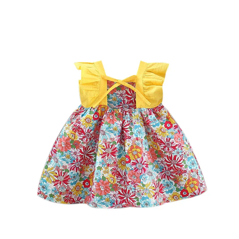 Mini Mode - Söt blommig design - Flickklänning med hatt