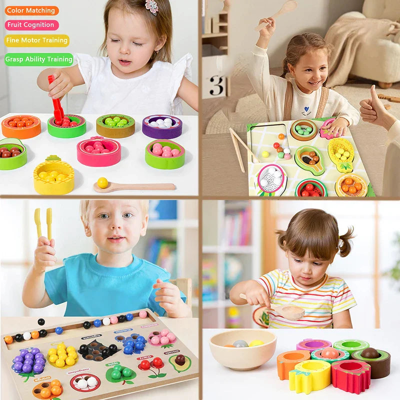 Toddler Clips - Frukt- och formmatchning - Sorteringsspel