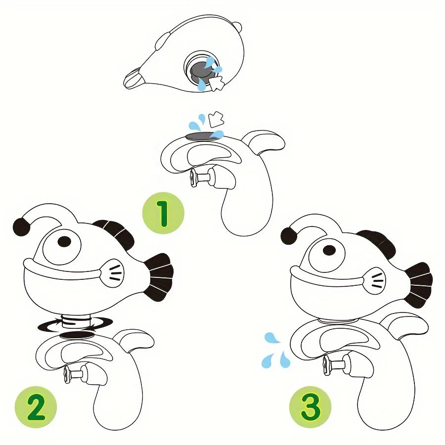 Clown Fish Splash – Ställ in Splash Fun – Vattenleksaker Småbarn
