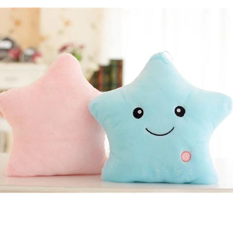 Glow Star Pillow – Stjärnglädje i sängen - självlysande gosedjurskudde