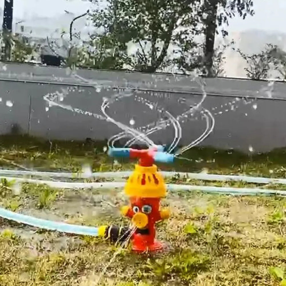 Cartoon Hydrant - Vattenfest i trädgården - Lekfull fontän