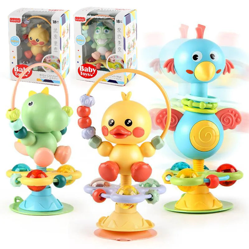 Soothing Rattle Leksak - Sensorisk babyleksak med sugkopp