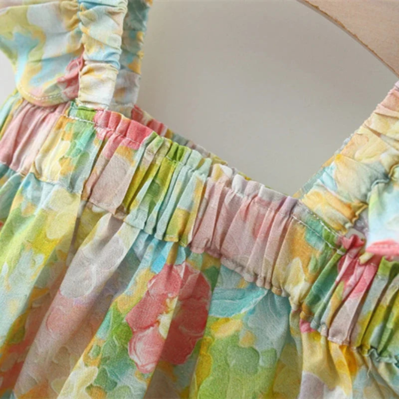Mini Mode - Sommarblommor Chic - Sommarklänning Peony print