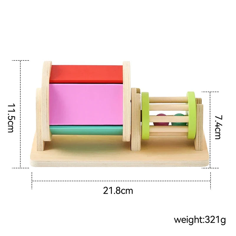 Sensory Drum – Färgläggnings- och formningsspel - Montessorileksaker i trä