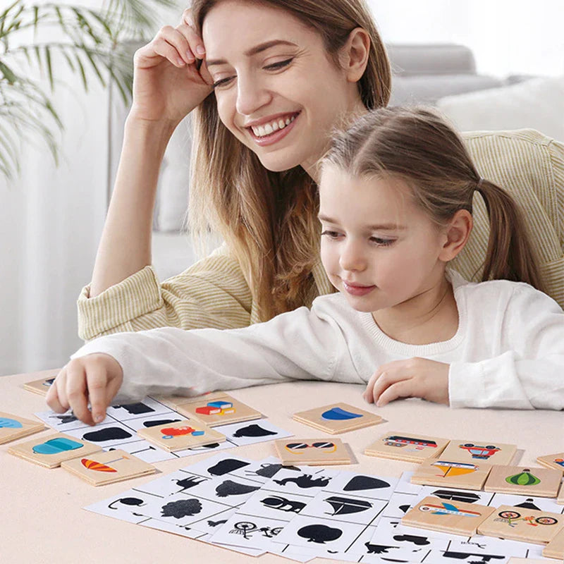 Shape Match Pussel – Hitta skuggan - sorteringspussel i trä