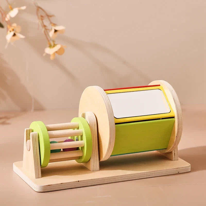 Sensory Drum – Färgläggnings- och formningsspel - Montessorileksaker i trä